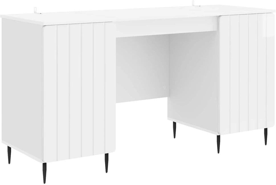 Stalas Itin blizgi balta 142,5 x 50 x 75 cm Apdirbta mediena