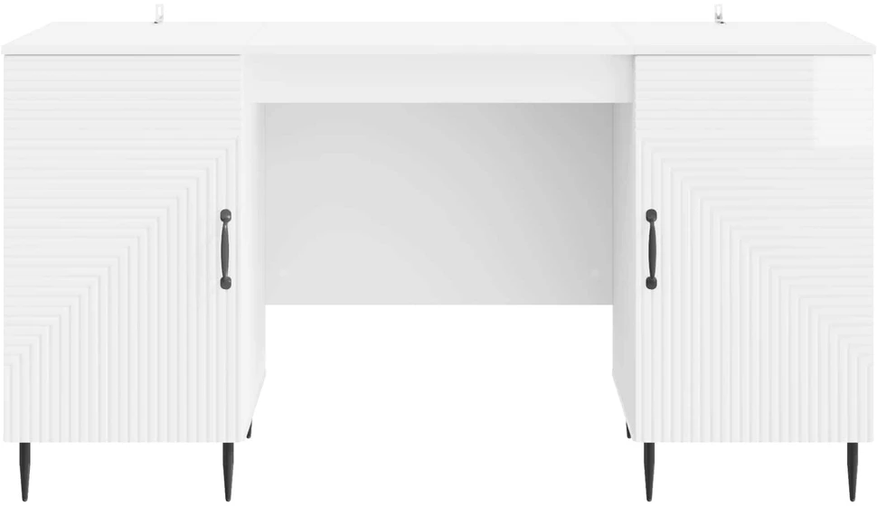 Stalas Itin blizgi balta 142,5 x 50 x 75 cm Apdirbta mediena