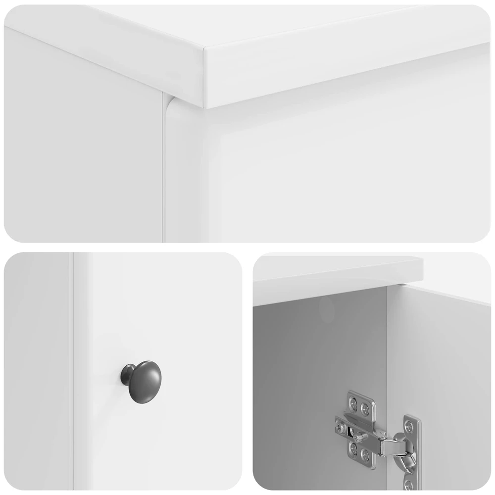 Stalas Itin blizgi balta 142,5 x 50 x 75 cm Apdirbta mediena