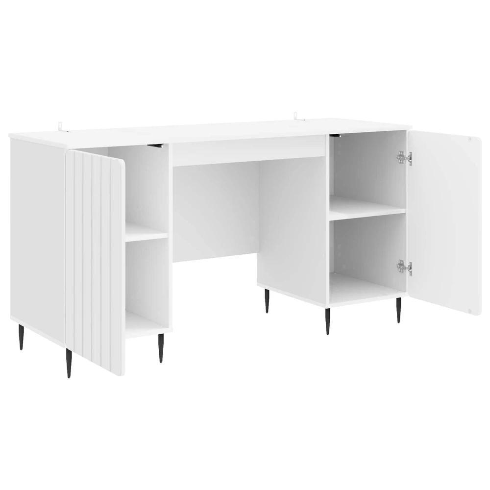 Stalas Itin blizgi balta 142,5 x 50 x 75 cm Apdirbta mediena