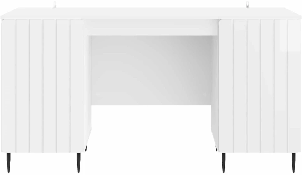 Stalas Itin blizgi balta 142,5 x 50 x 75 cm Apdirbta mediena