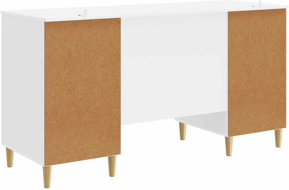 Stalas Itin blizgi balta 142,5 x 50 x 75 cm Apdirbta mediena