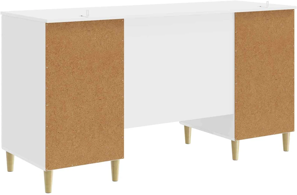 Stalas Itin blizgi balta 142,5 x 50 x 75 cm Apdirbta mediena