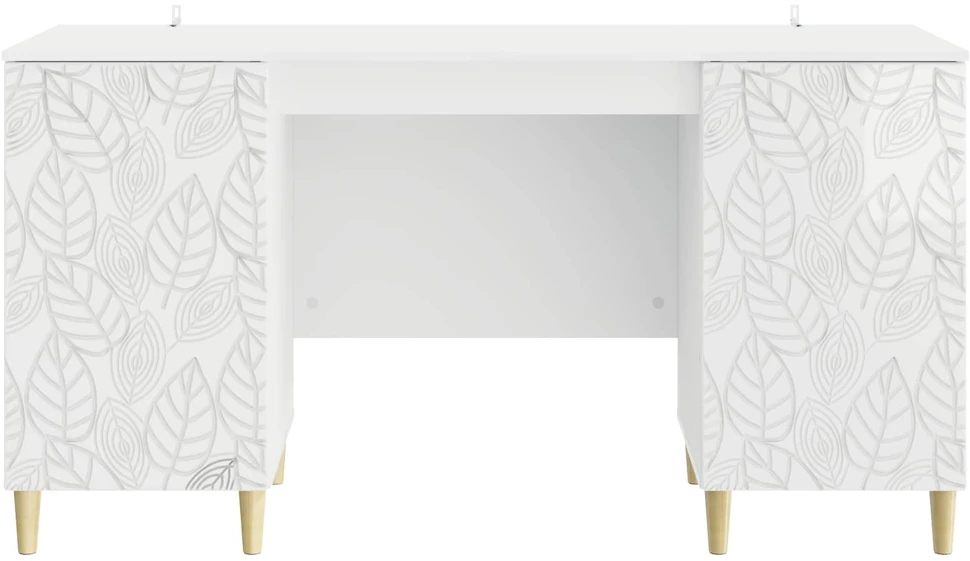 Stalas Itin blizgi balta 142,5 x 50 x 75 cm Apdirbta mediena