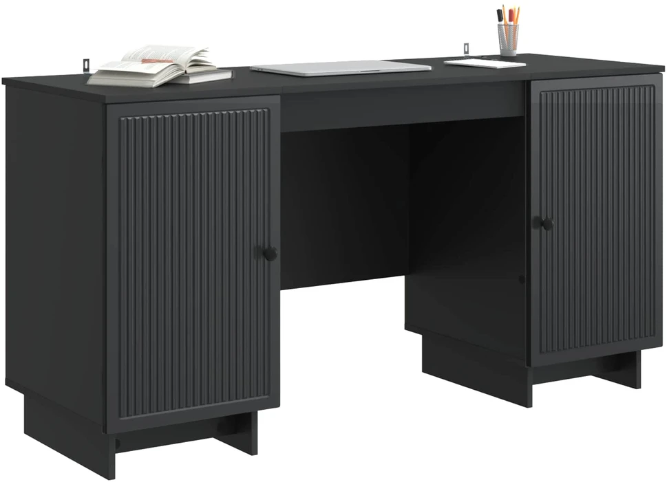 Stalas Juoda Apdirbta mediena 142,5 x 50 x 75 cm