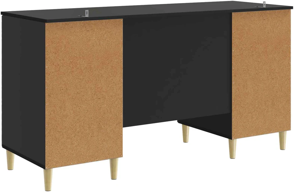 Stalas Juoda 142,5 x 50 x 75 cm Apdirbta mediena