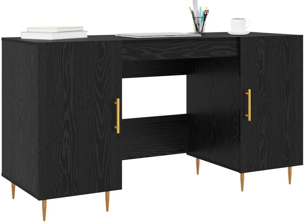 Stalas juoda ąžuolo Apdirbta mediena 140 x 50 x 75 cm