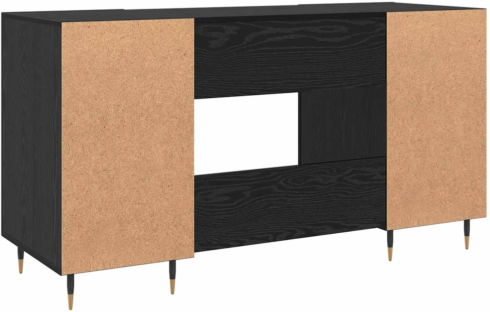 Stalas juoda ąžuolo Apdirbta mediena 140 x 50 x 75 cm