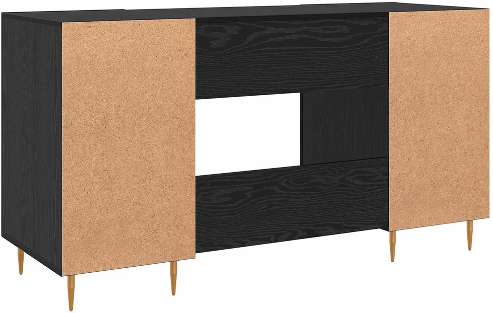 Stalas juoda ąžuolo Apdirbta mediena 140 x 50 x 75 cm
