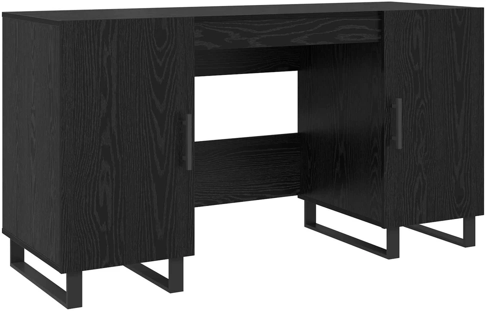 Stalas juoda ąžuolo Apdirbta mediena 140 x 50 x 75 cm
