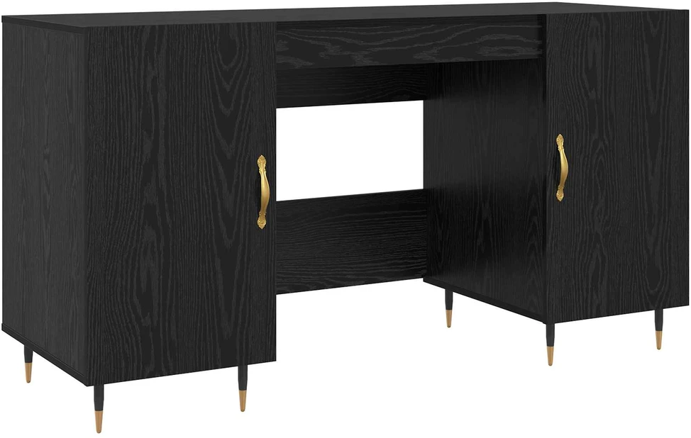Stalas juoda ąžuolo Apdirbta mediena 140 x 50 x 75 cm