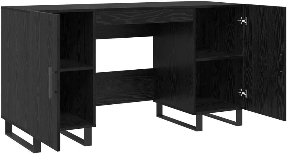Stalas juoda ąžuolo Apdirbta mediena 140 x 50 x 75 cm