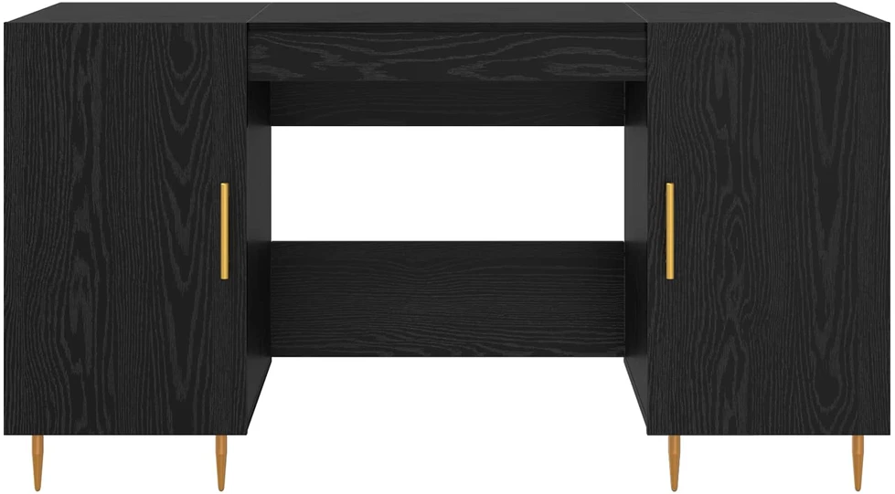 Stalas juoda ąžuolo Apdirbta mediena 140 x 50 x 75 cm