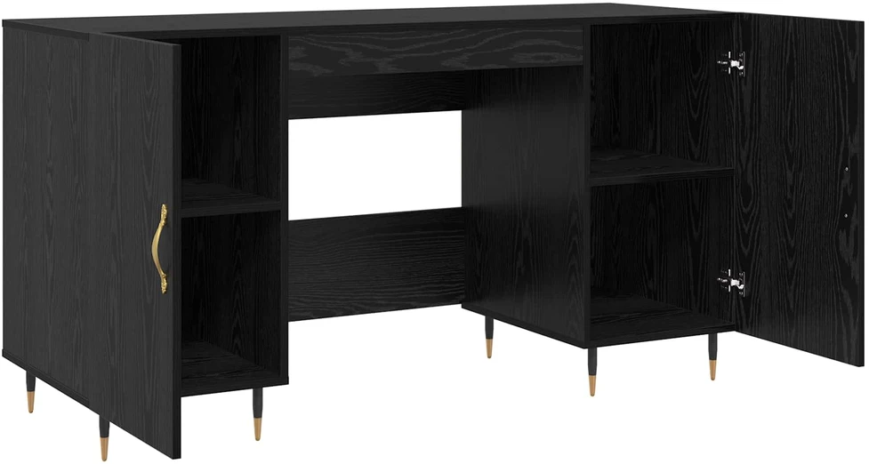 Stalas juoda ąžuolo Apdirbta mediena 140 x 50 x 75 cm