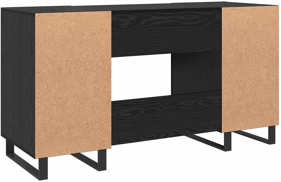Stalas juoda ąžuolo Apdirbta mediena 140 x 50 x 75 cm