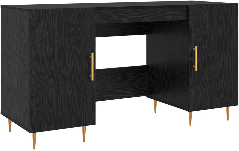 Stalas juoda ąžuolo Apdirbta mediena 140 x 50 x 75 cm