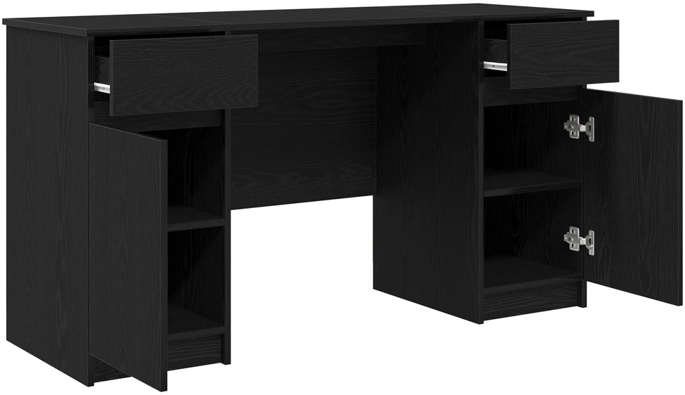 Stalas juoda ąžuolo Apdirbta mediena 140 x 49 x 76 cm