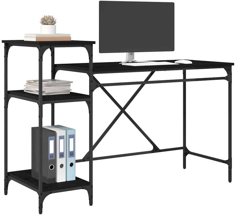 Stalas Juodas ąžuolas Apdirbta mediena 135 x 50 x 90 cm