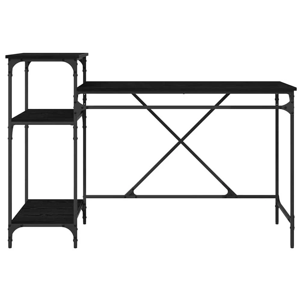 Stalas Juodas ąžuolas Apdirbta mediena 135 x 50 x 90 cm