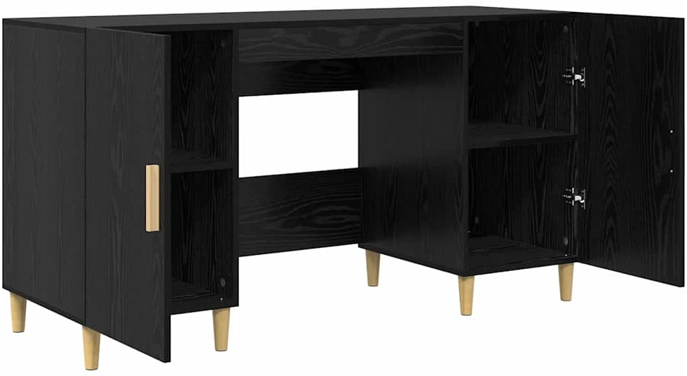 Stalas Juodas ąžuolas Apdirbta mediena 140 x 50 x 75 cm