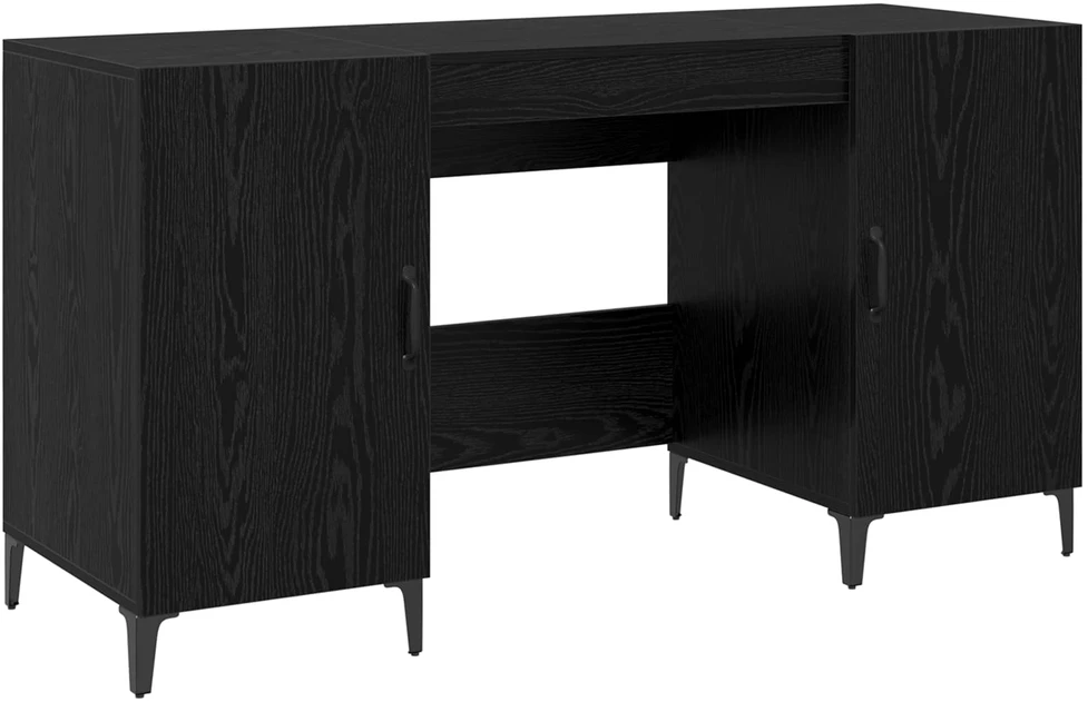 Stalas Juodas ąžuolas Apdirbta mediena 140 x 50 x 75 cm