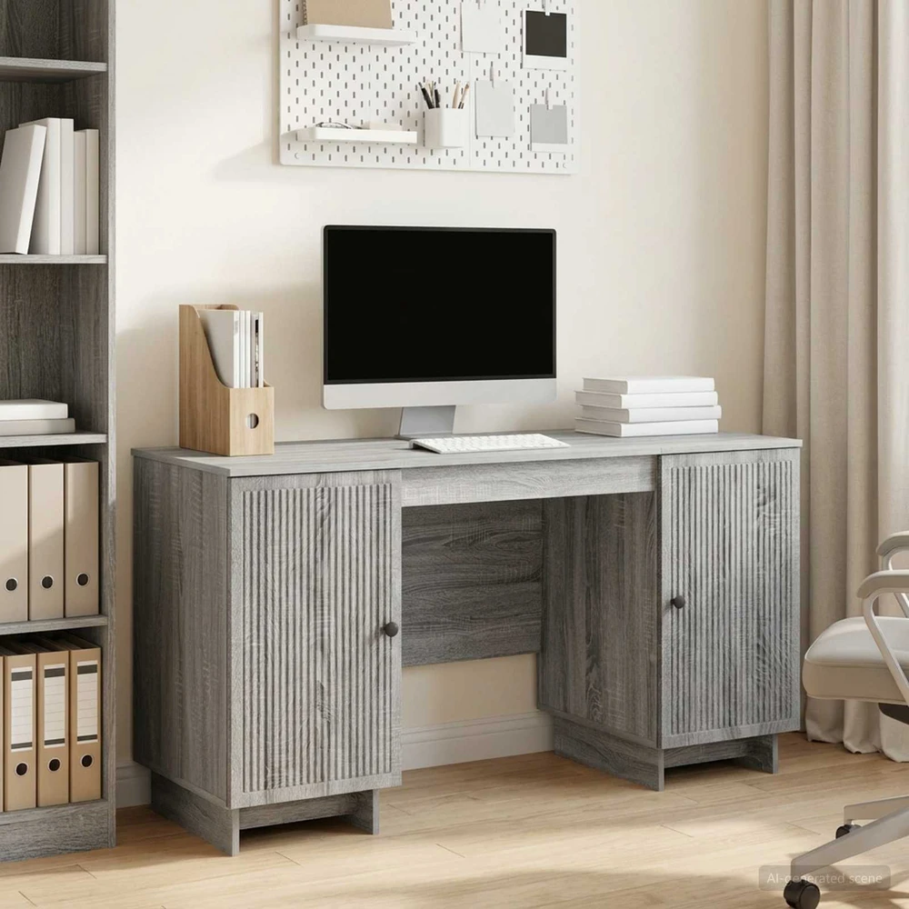 Stalas Pilka Sonoma Apdirbta mediena 142,5 x 50 x 75 cm