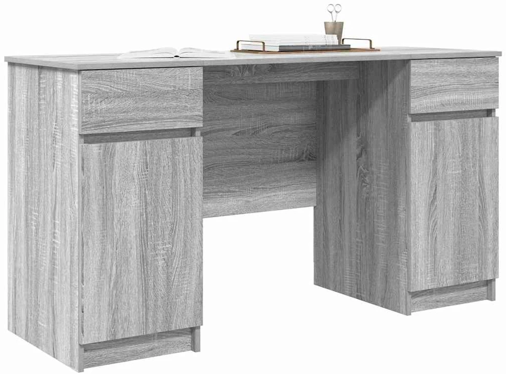 Stalas Pilka sonoma ąžuolo Apdirbta mediena 140 x 49 x 76 cm
