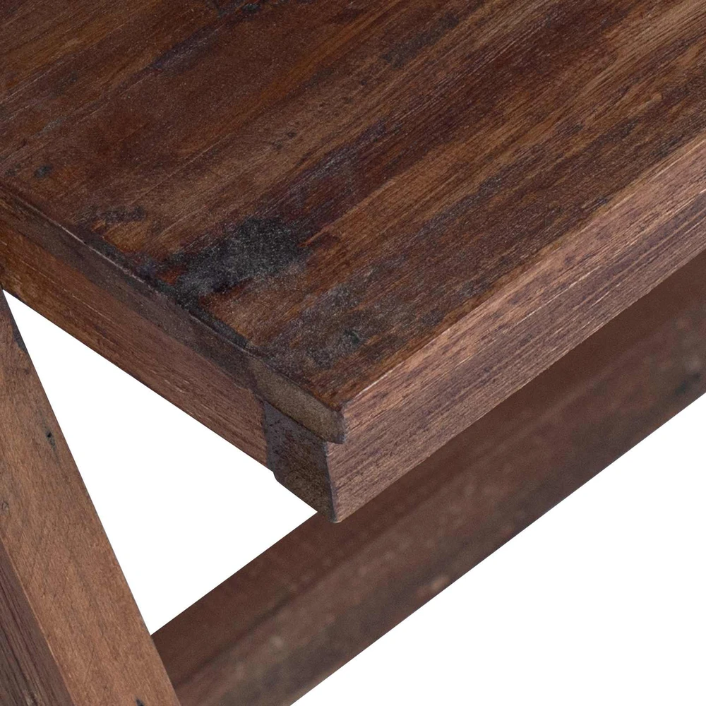Stalas Ruda 90 x 50 x 103 cm Kietas atkurtas medis