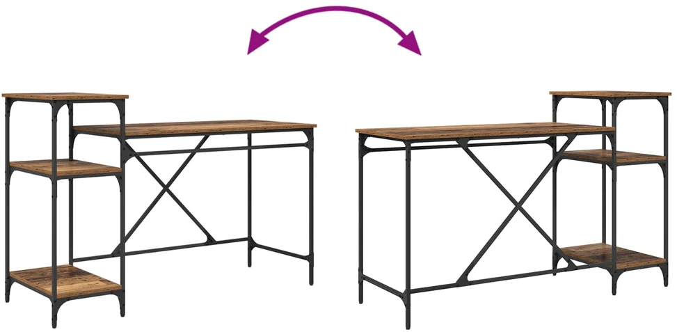 Stalas Senovinis medis Apdirbta mediena 135 x 50 x 90 cm