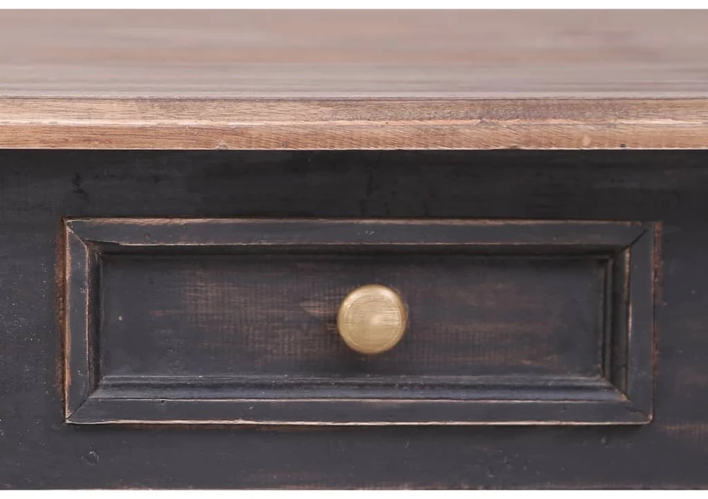 Stalas su 3 stalčiais, 117x57x75cm, raudonmedžio masyvas
