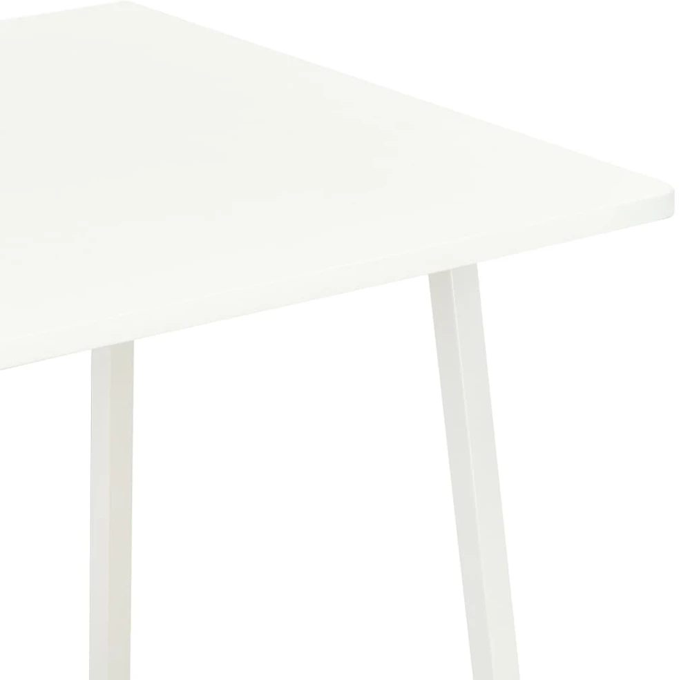 Stalas su lentyna, baltos spalvos, 102x50x117cm