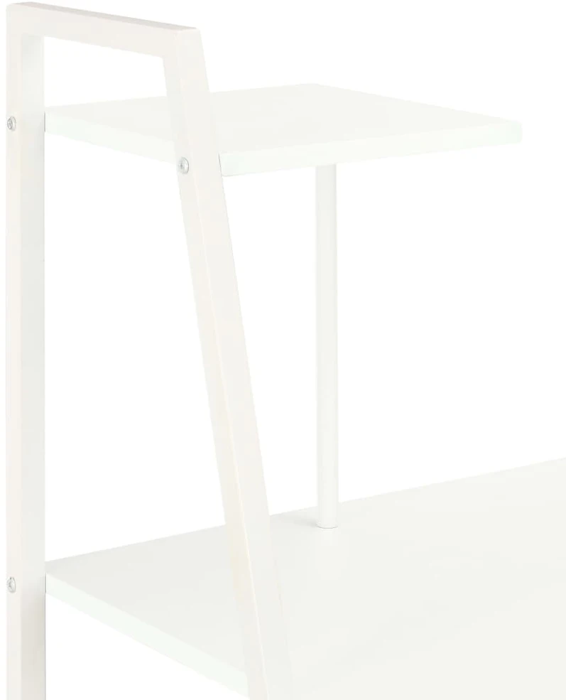 Stalas su lentyna, baltos spalvos, 102x50x117cm