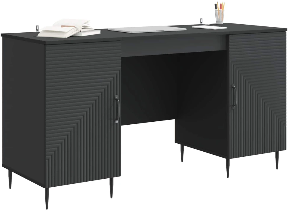 Stalas Juoda 142,5 x 50 x 75 cm Apdirbta mediena