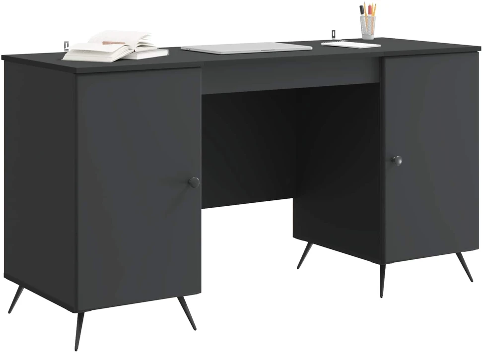 Stalas Juoda 142,5 x 50 x 75 cm Apdirbta mediena