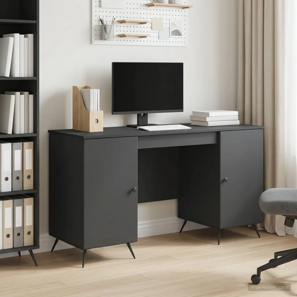 Stalas Juoda 142,5 x 50 x 75 cm Apdirbta mediena