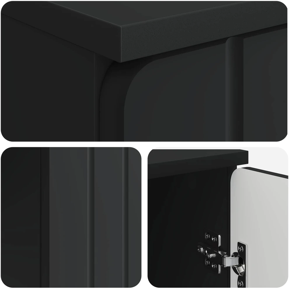 Stalas su lentyna Juoda 142,5 x 50 x 75 cm Apdirbta mediena
