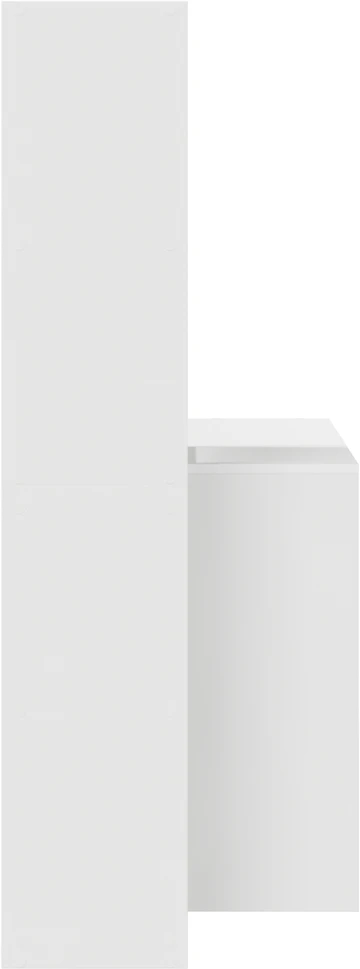 Stalas su lentyna Balta 138,5 x 55 x 143 cm Apdirbta mediena