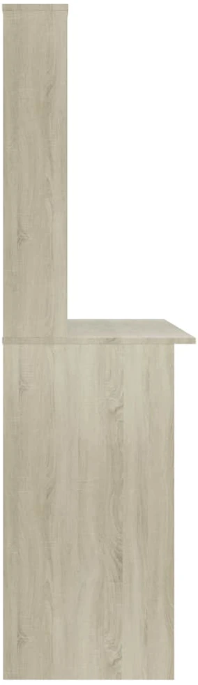 Stalas su lentynomis, sonoma ąžuolo sp., 110x45x157 cm, MDP