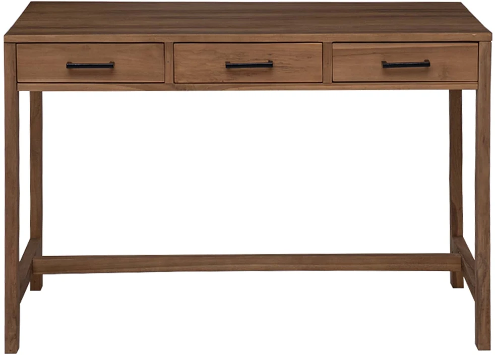 Stalas su stalčiais Natūrali Kieto teka medžio 110 x 50 x 75 cm