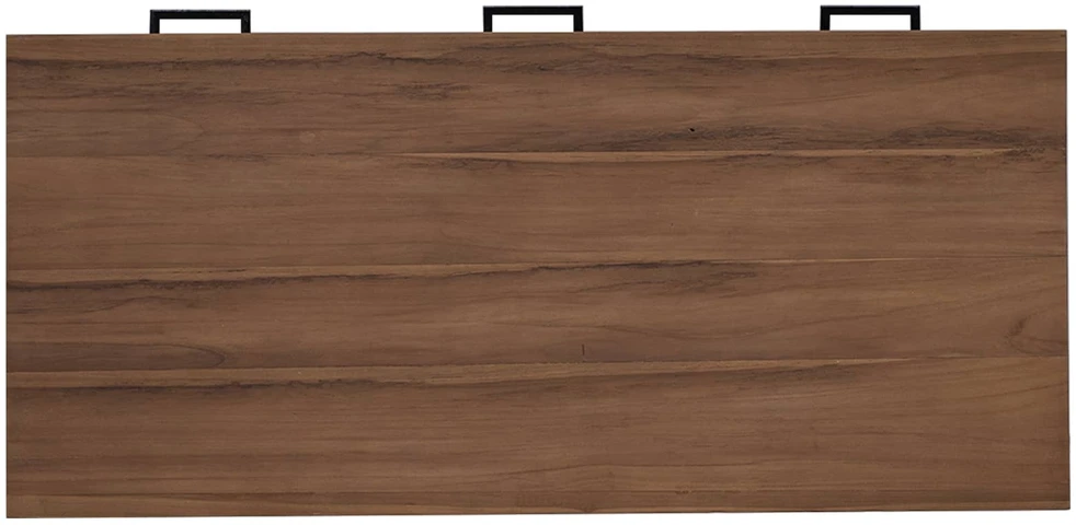 Stalas su stalčiais Natūrali Kieto teka medžio 110 x 50 x 75 cm