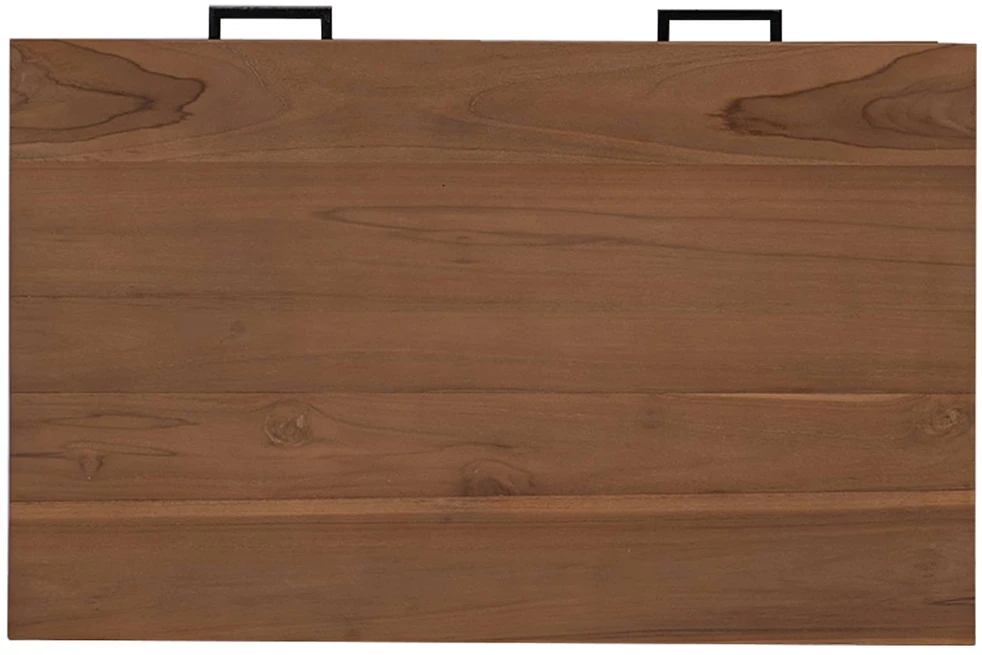 Stalas su stalčiais Natūrali Kieto teka medžio 80 x 50 x 75 cm