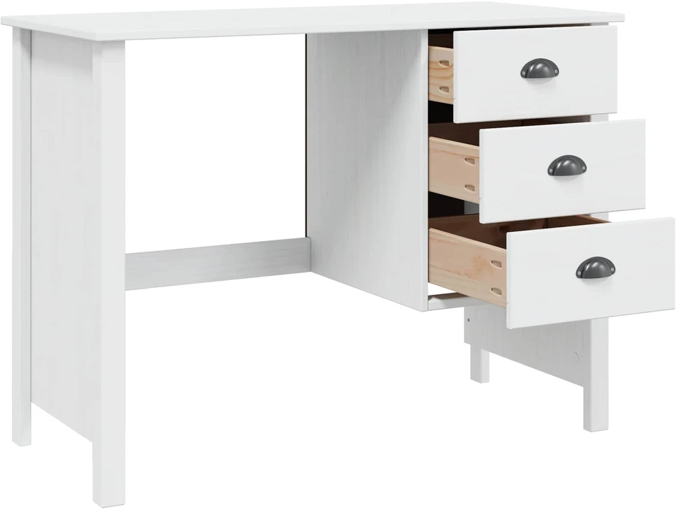 Stalas su stalčiais HILL Balta 100 x 45 x 74 cm