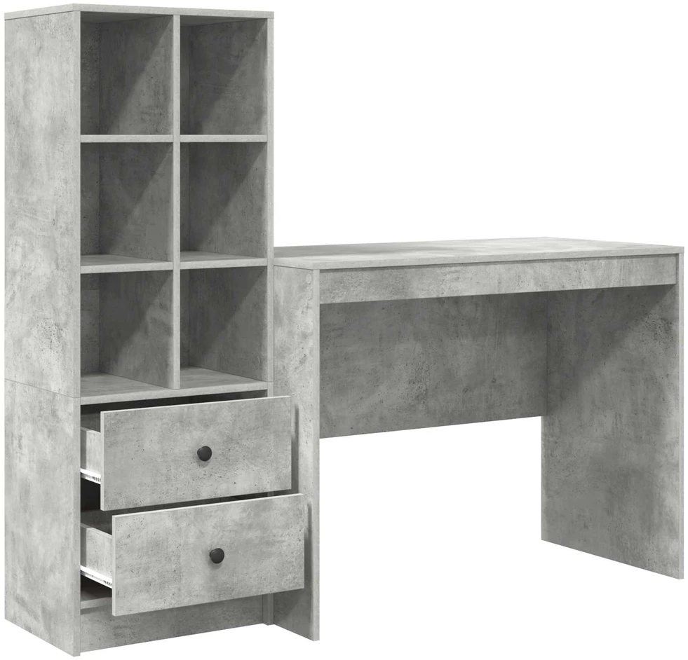 Stalas Betono pilka 145.5 x 50 x 127 cm 2 vnt.
