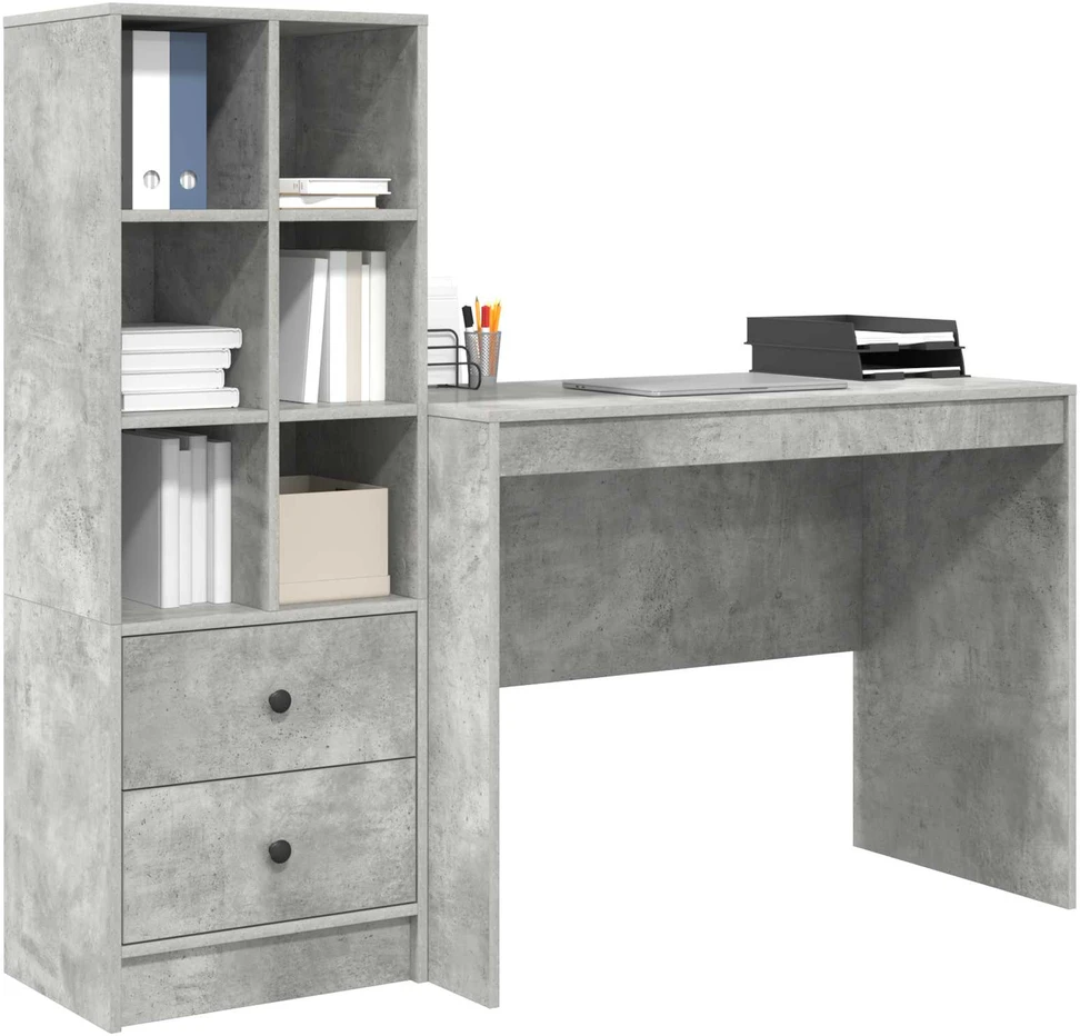Stalas Betono pilka 145.5 x 50 x 127 cm 2 vnt.