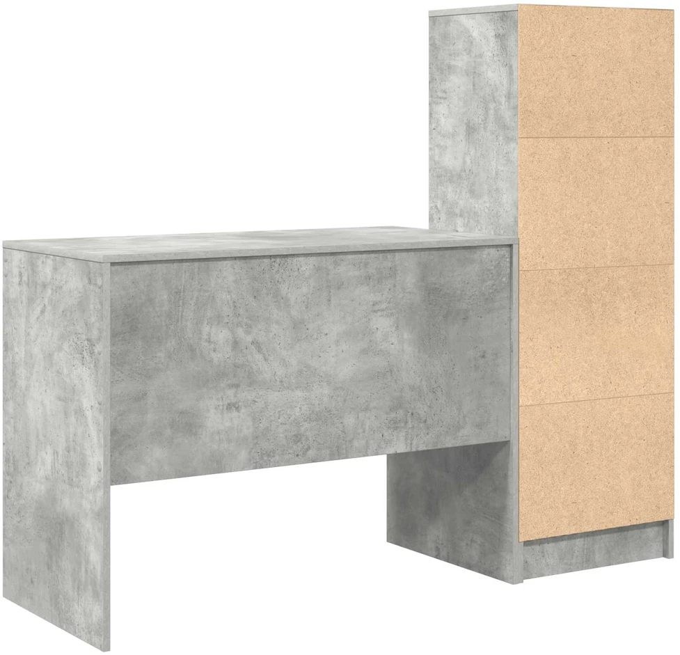 Stalas Betono pilka 145.5 x 50 x 127 cm 2 vnt.