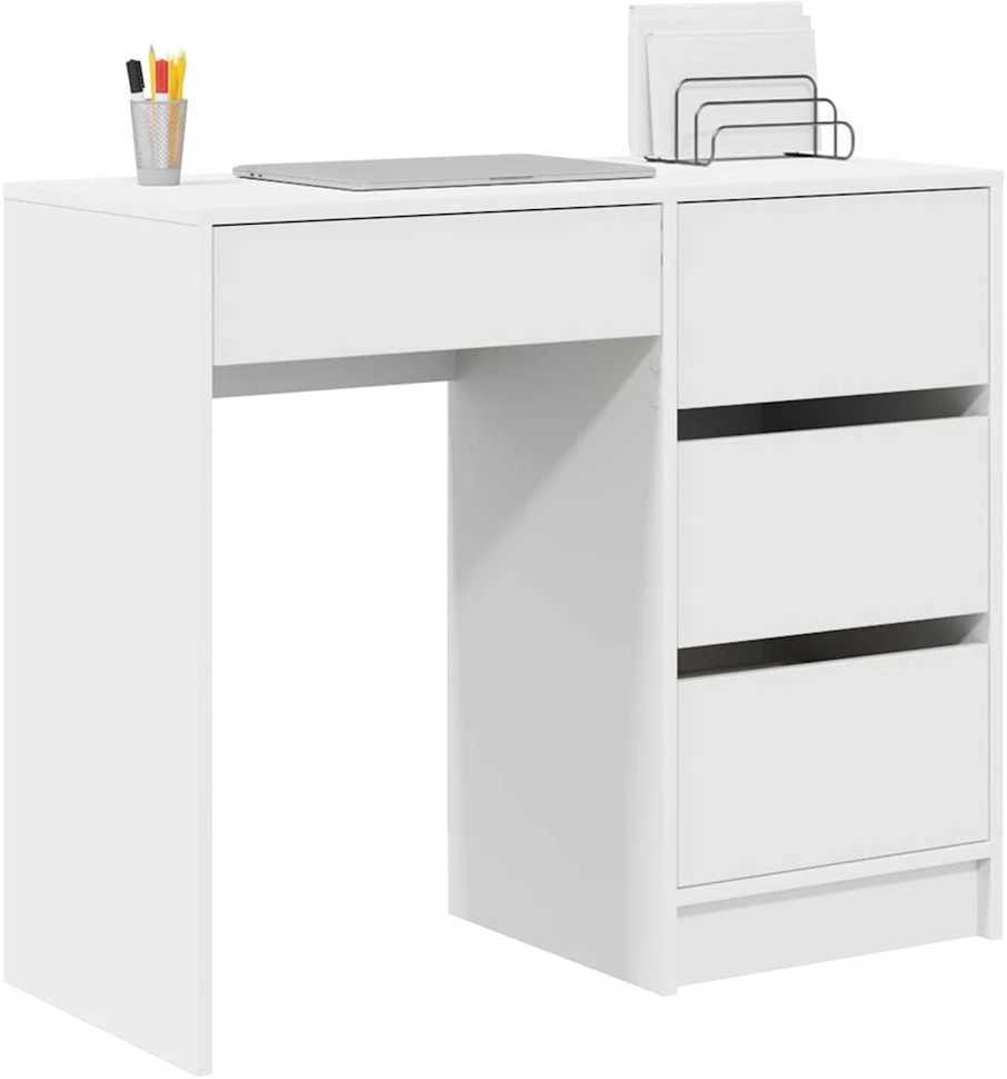 Stalas Balta Apdirbta mediena 90 x 37.5 x 75 cm