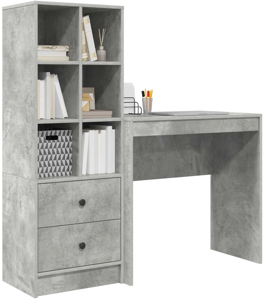 Stalas Betono pilka 125,5 x 40 x 127 cm 2 vnt.