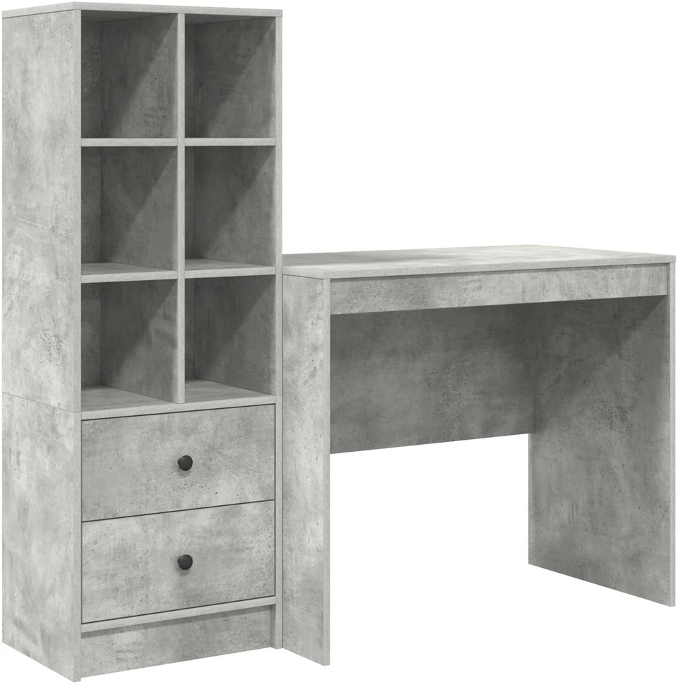 Stalas Betono pilka 135,5 x 50 x 127 cm 2 vnt.