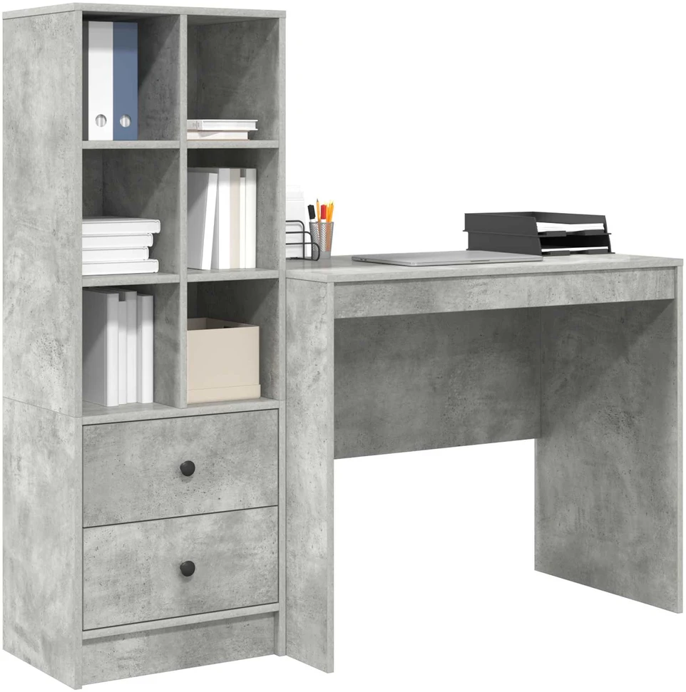 Stalas Betono pilka 135,5 x 50 x 127 cm 2 vnt.