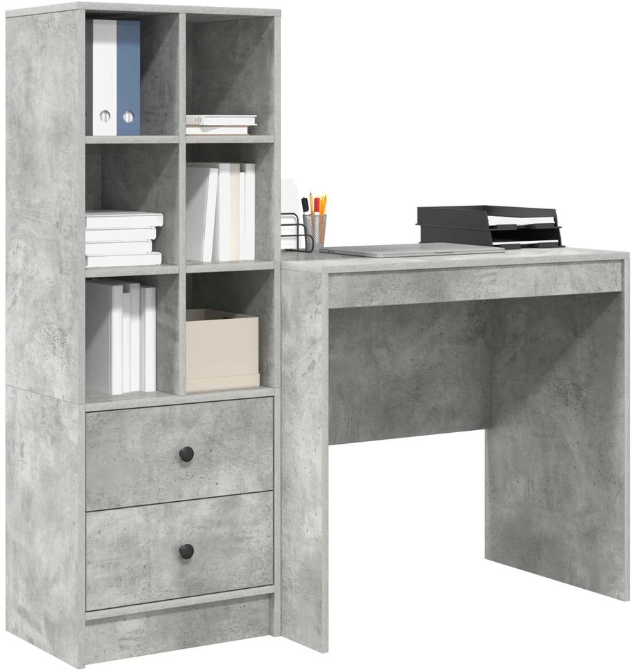 Stalas Betono pilka 125,5 x 50 x 127 cm 2 vnt.